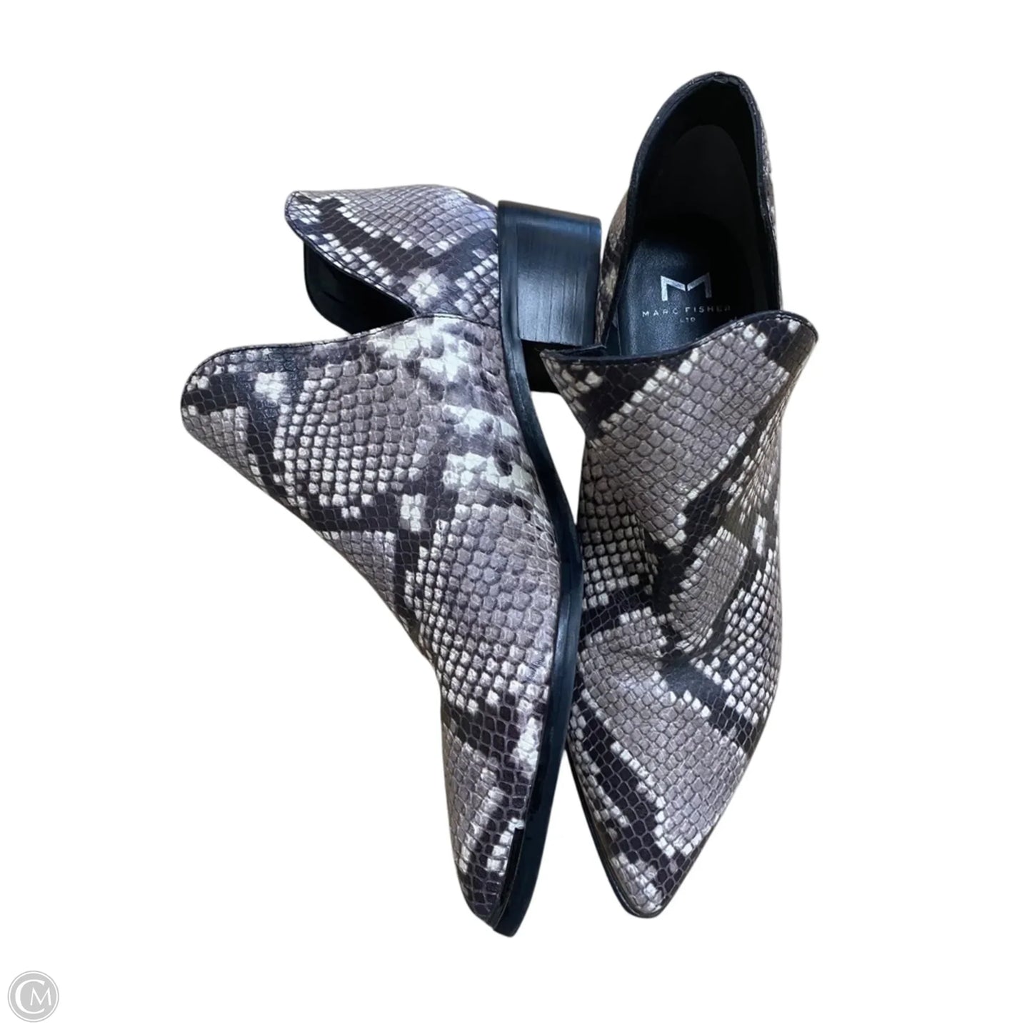 Boots Ankle Heels By Marc Fisher In Animal Print, Size: 7.5