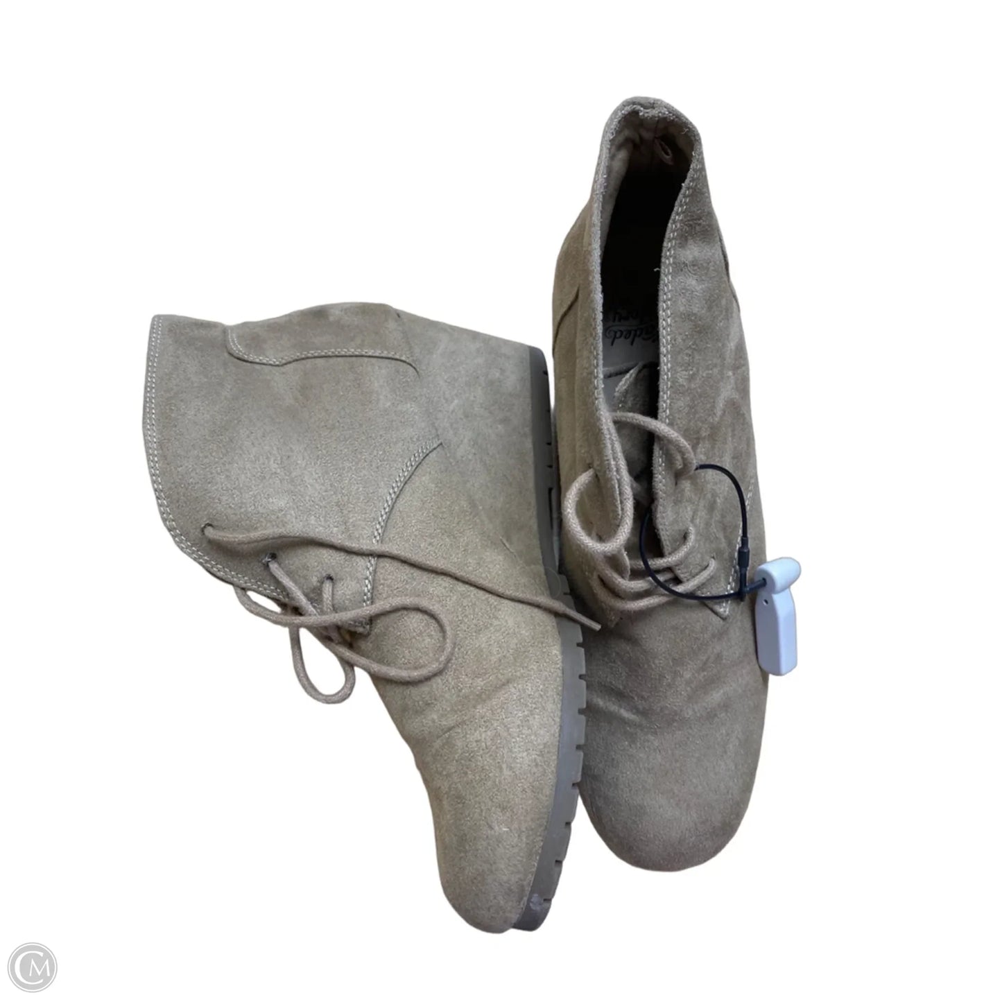 Boots Ankle Heels By Faded Glory In Brown, Size: 10