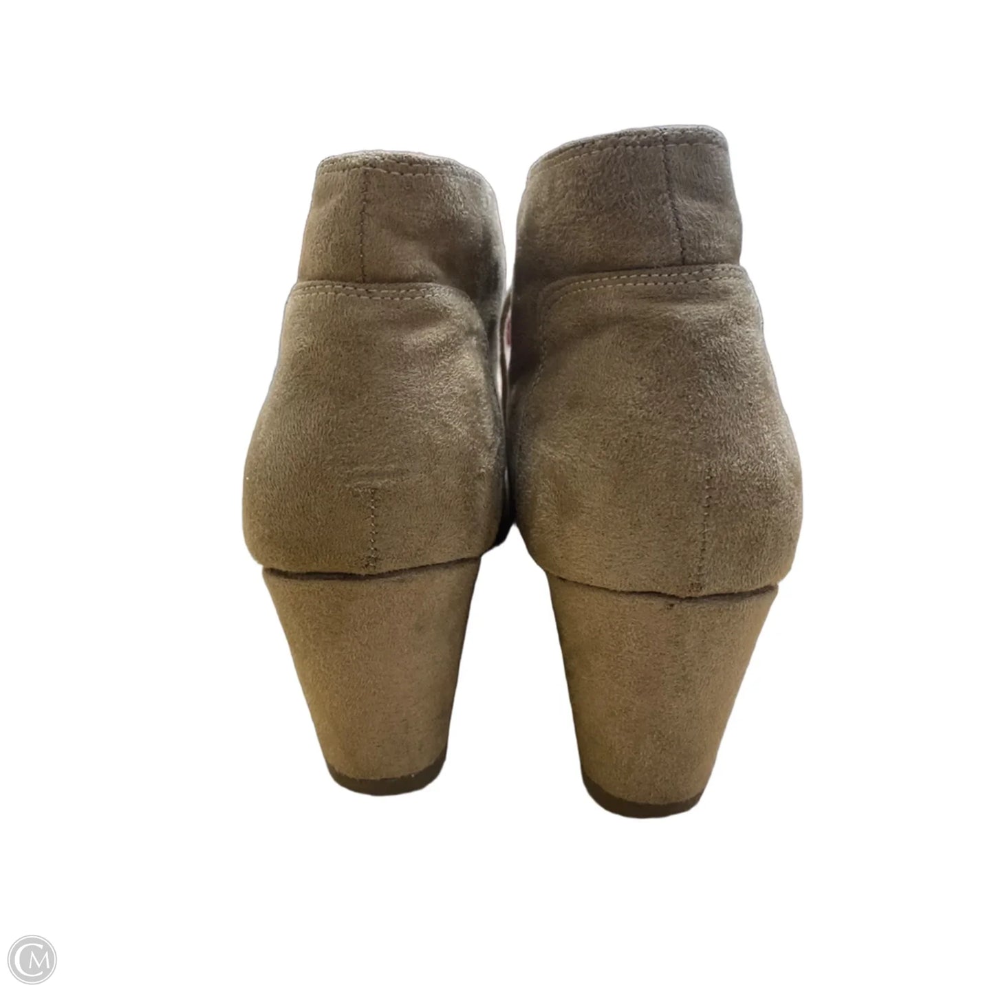 Boots Ankle Heels By Faded Glory In Brown, Size: 10