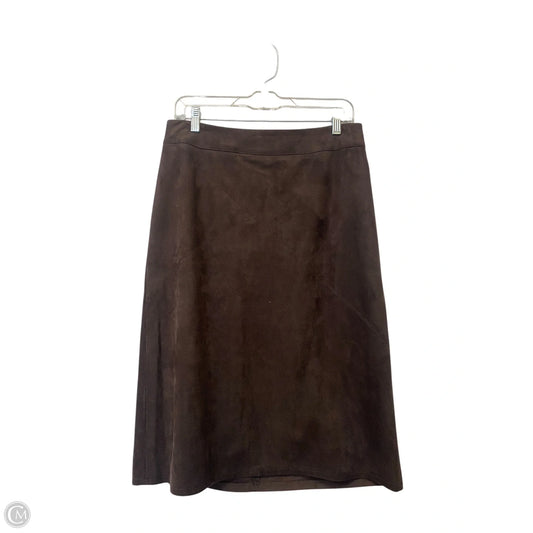 Skirt Midi By Chicos In Brown, Size: 0