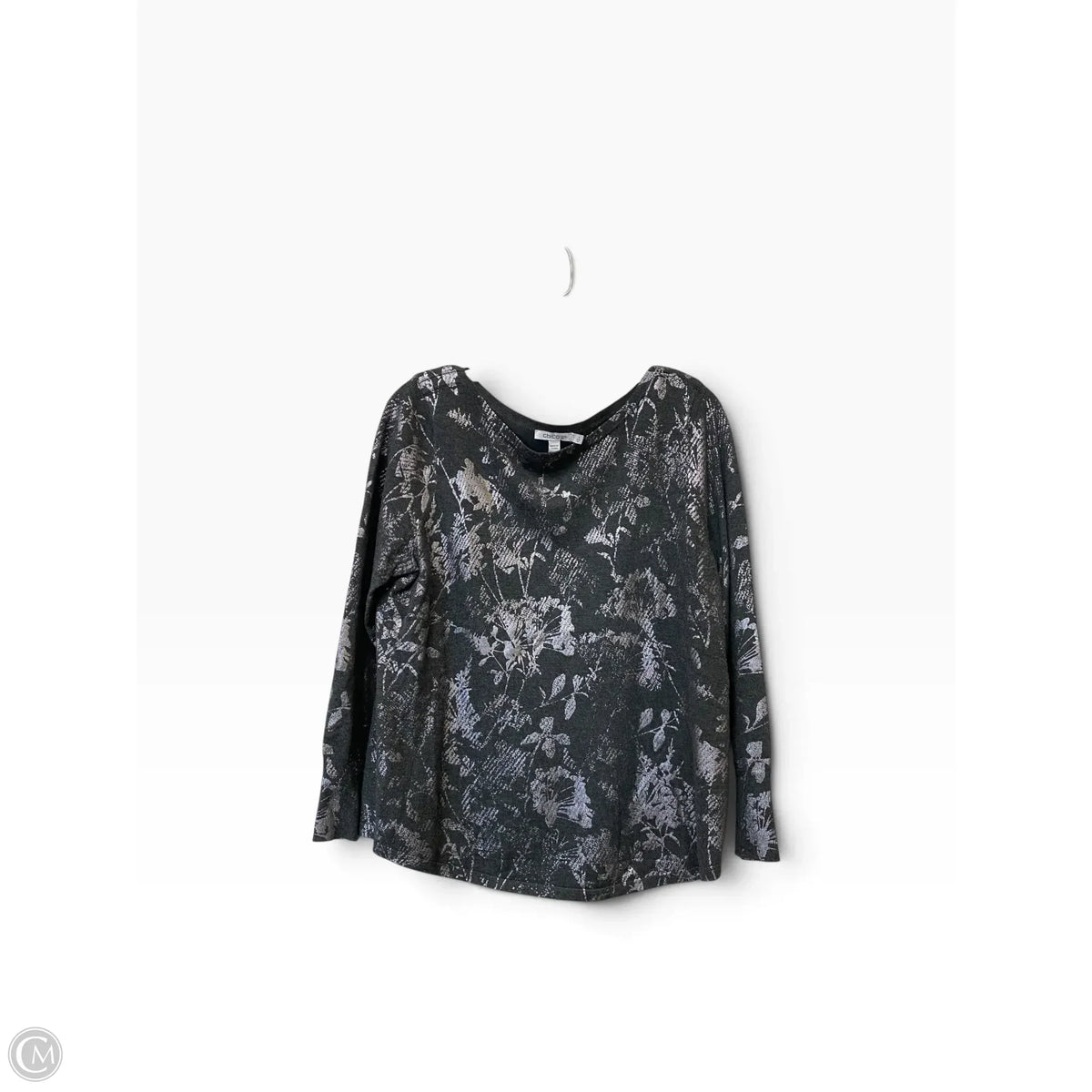 Top Long Sleeve By Chicos In Grey, Size: M
