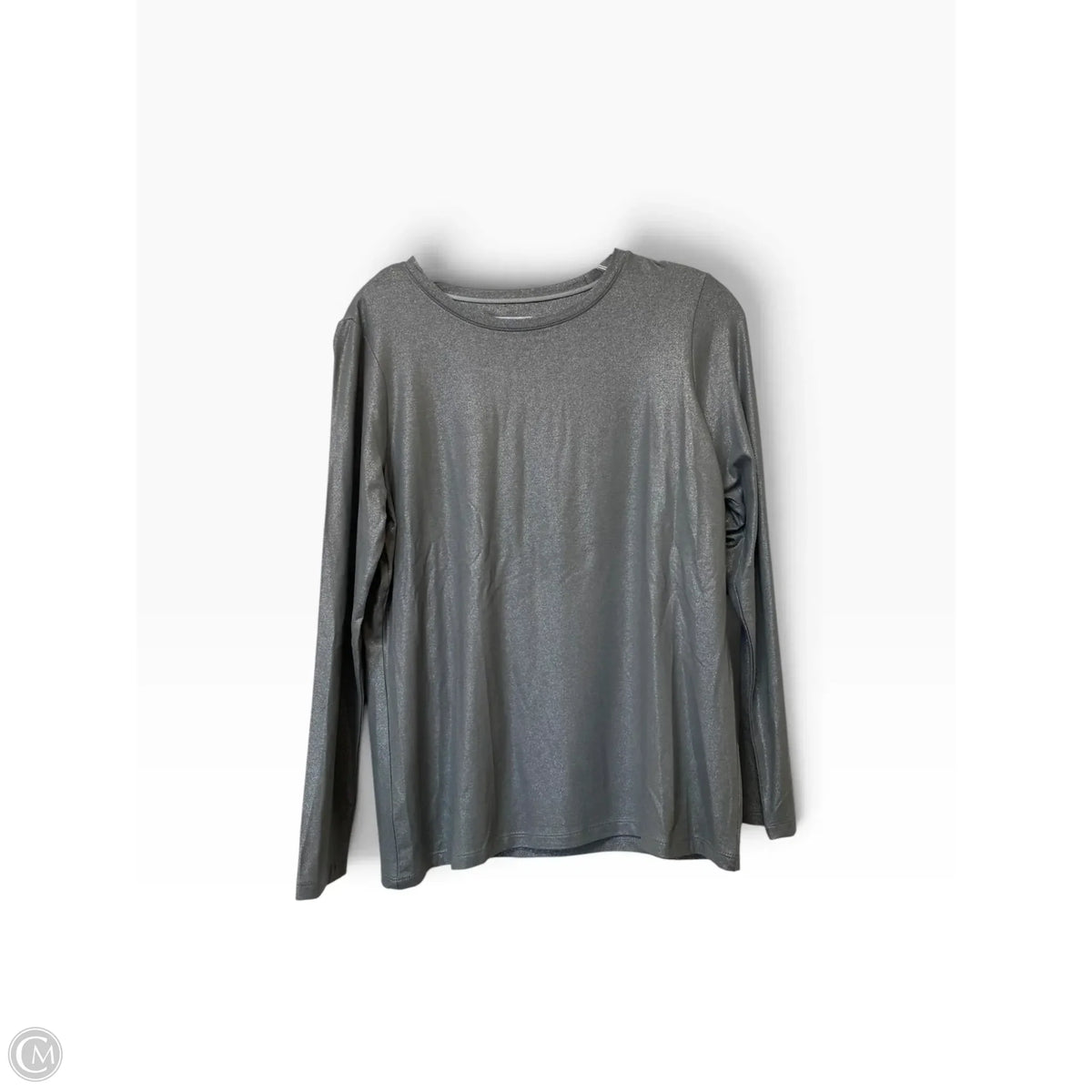 Top Long Sleeve By Chicos In Grey, Size: M