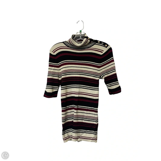 Top Short Sleeve By White House Black Market In Striped Pattern, Size: M