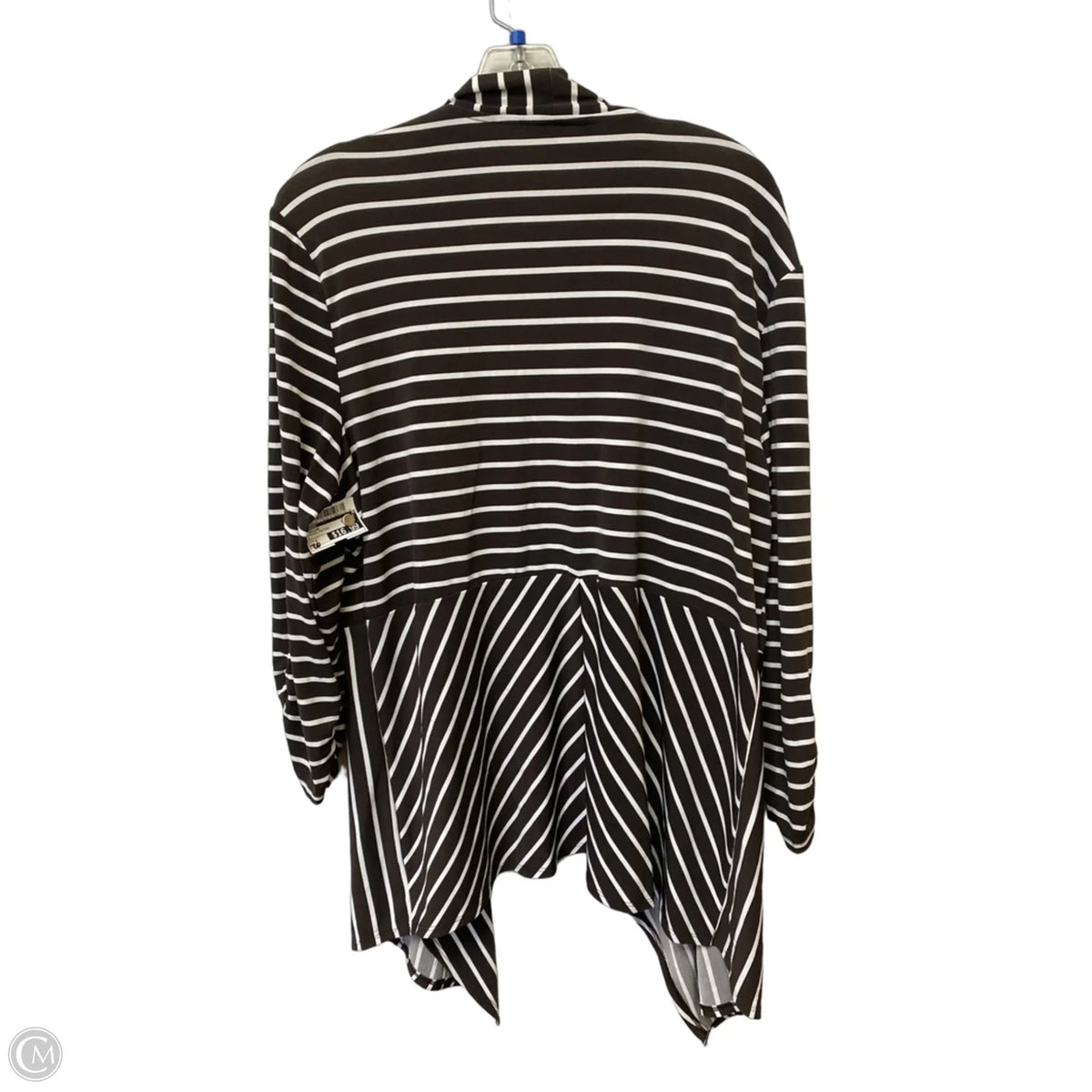 Cardigan By Chicos In Striped Pattern, Size: 2