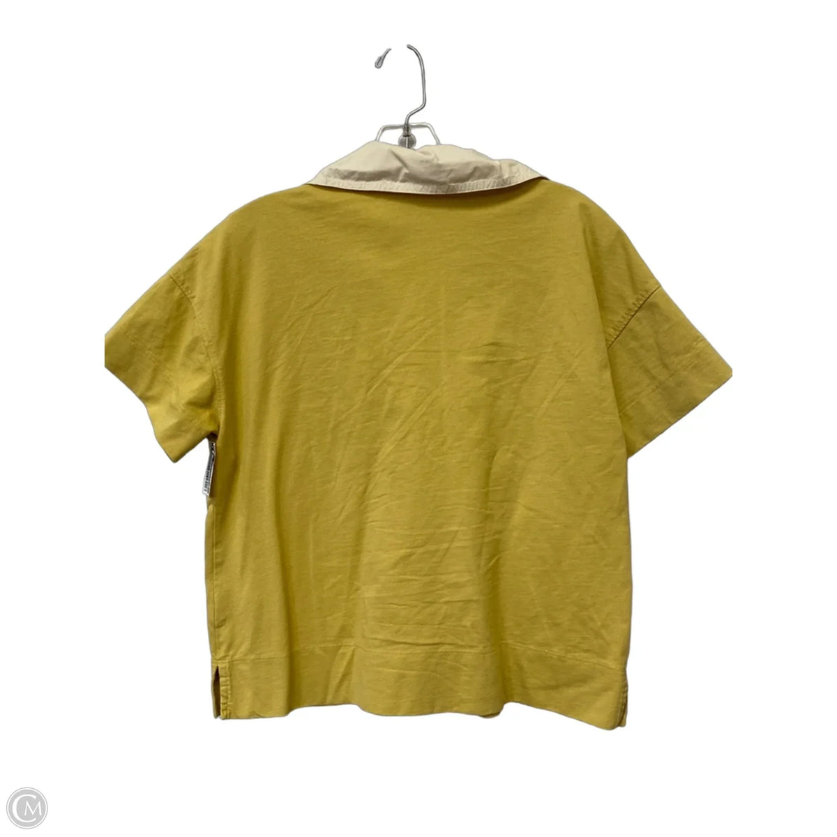 Top Short Sleeve By Everlane In Yellow, Size: S