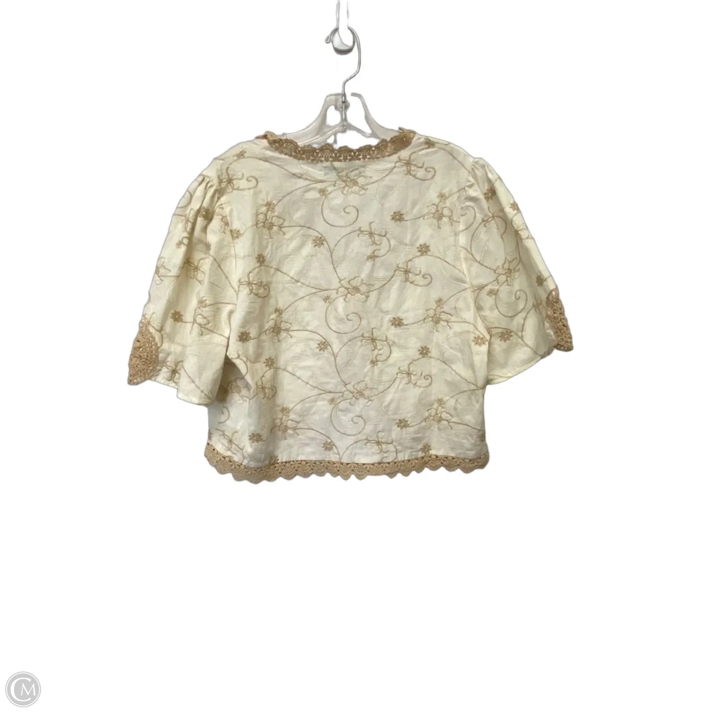 Top Short Sleeve By Alice Blue In Beige, Size: Xl