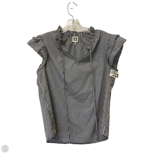 Top Sleeveless By Anne Klein In Black & White, Size: S