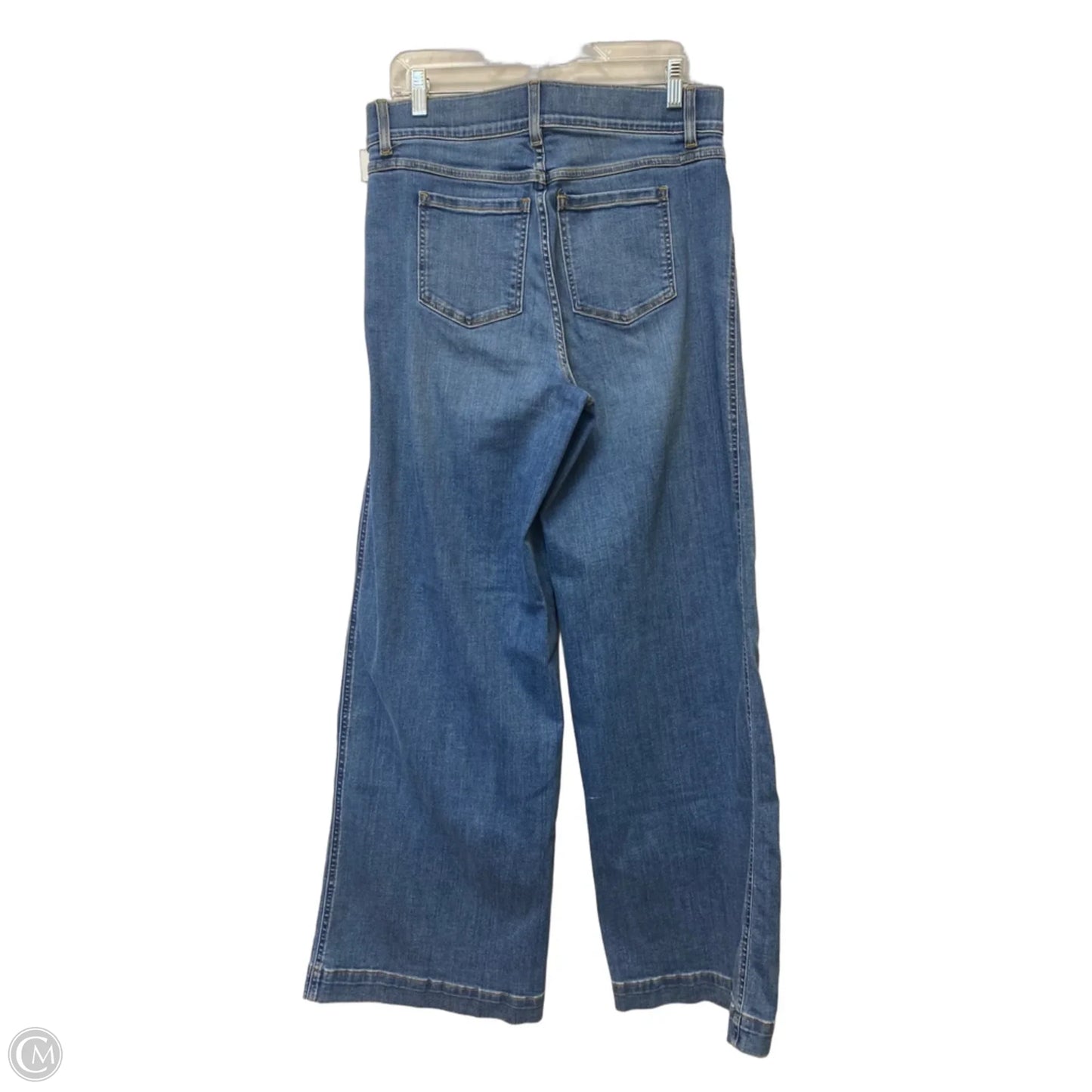 Jeans Wide Leg By Spanx In Blue Denim, Size: L