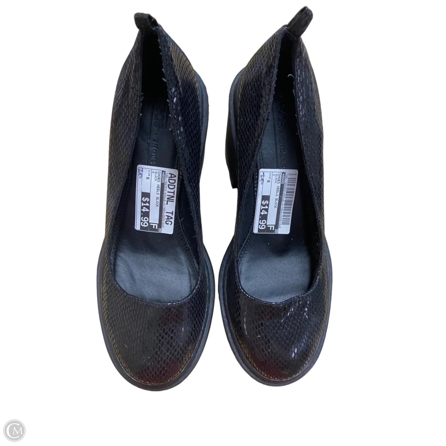 Shoes Heels Block By Asos In Black, Size: 6