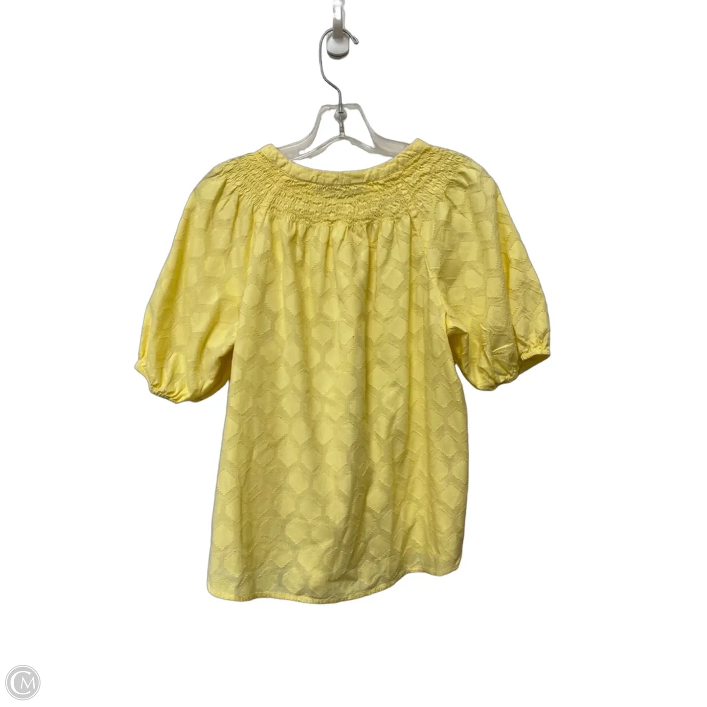 Top Short Sleeve By Loft In Yellow, Size: S