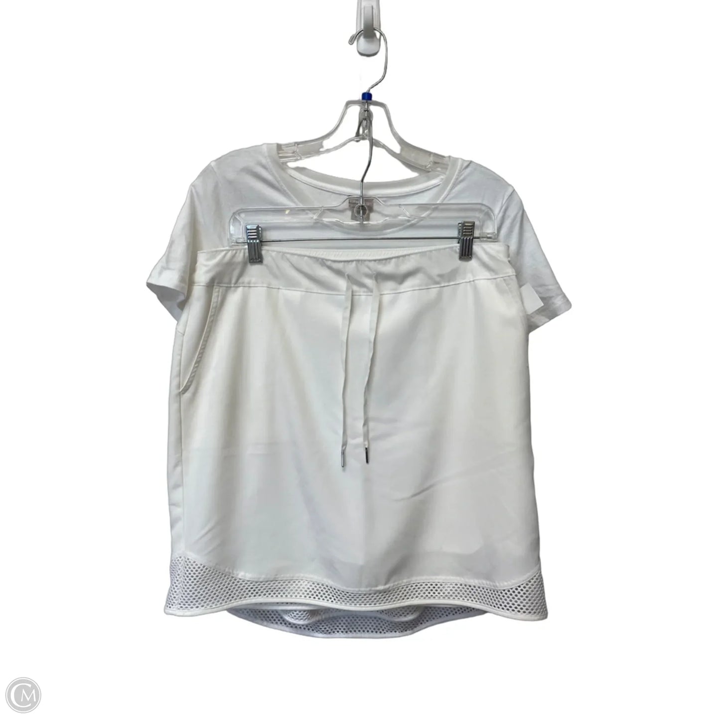 Top 2pc Short Sleeve By Chicos In White, Size: M