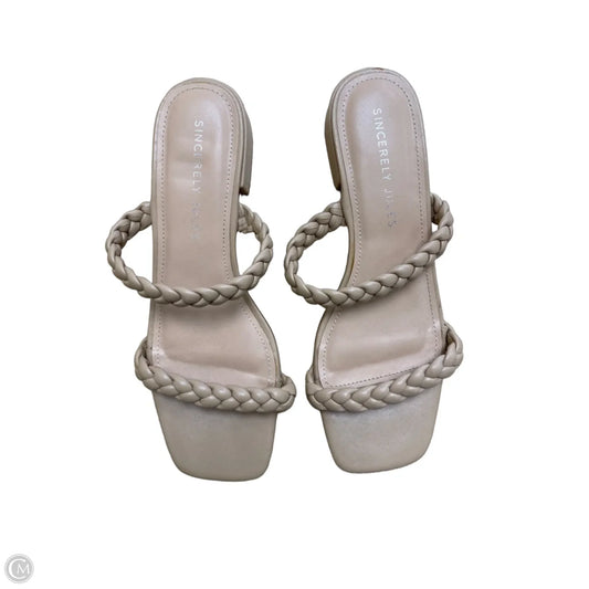 Shoes Heels Block By Sincerely Jules In Tan, Size: 10