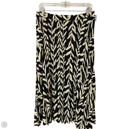 Skirt Midi By Skies Are Blue In Black & White, Size: L