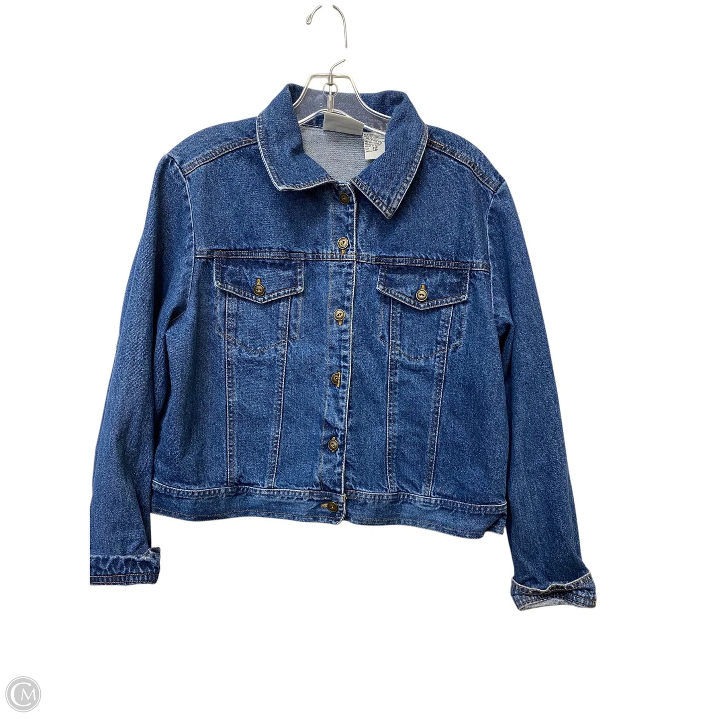 Jacket Denim By Studio Ease In Blue Denim, Size: 14p