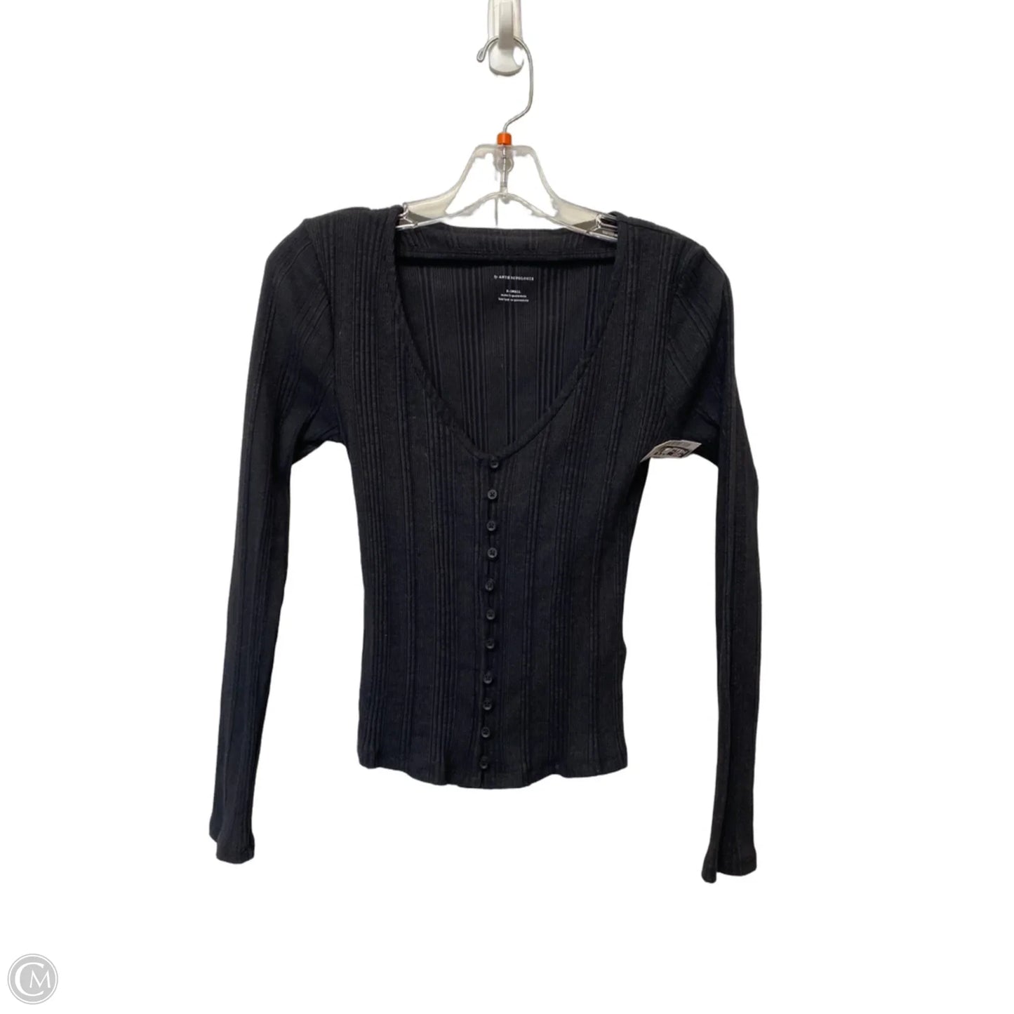 Top Long Sleeve Basic By Anthropologie In Black, Size: Xs