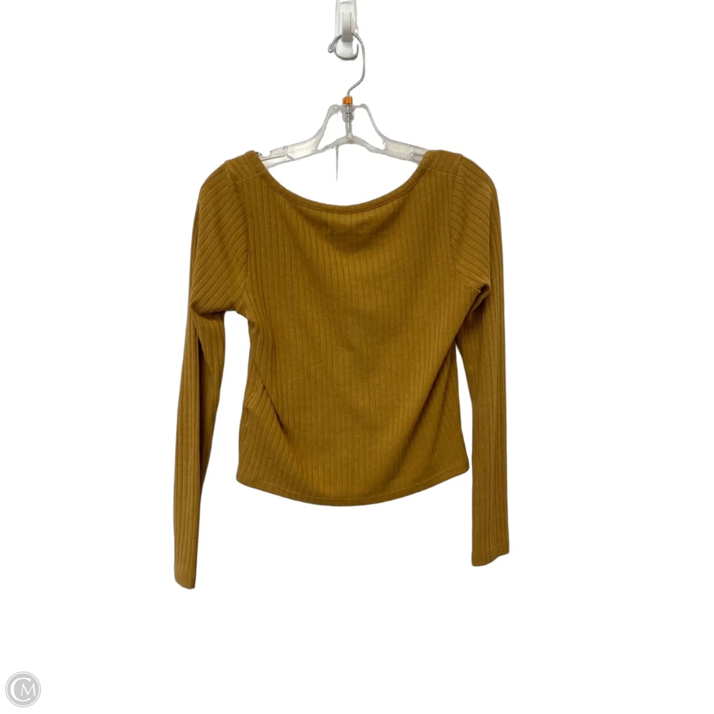 Top Long Sleeve Basic By Madewell In Tan, Size: S