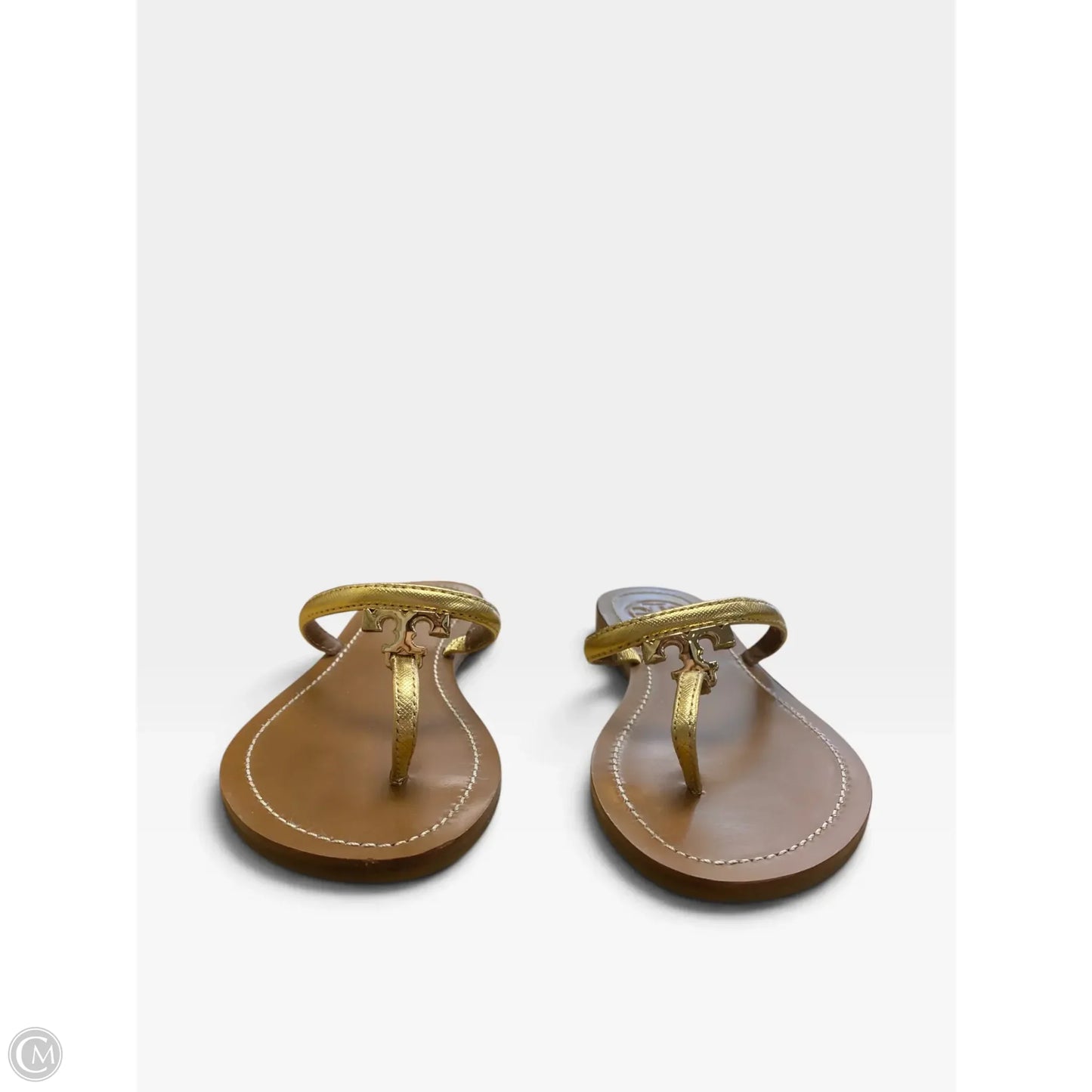 Sandals Designer By Tory Burch In Gold, Size: 5