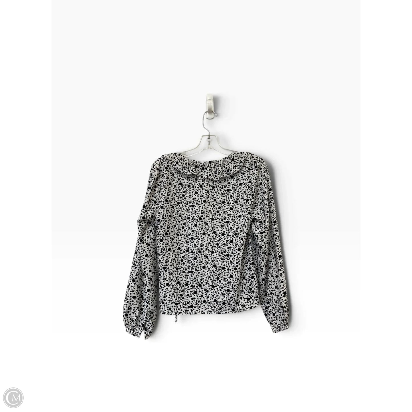 Top Long Sleeve By Lush In Black & White, Size: S