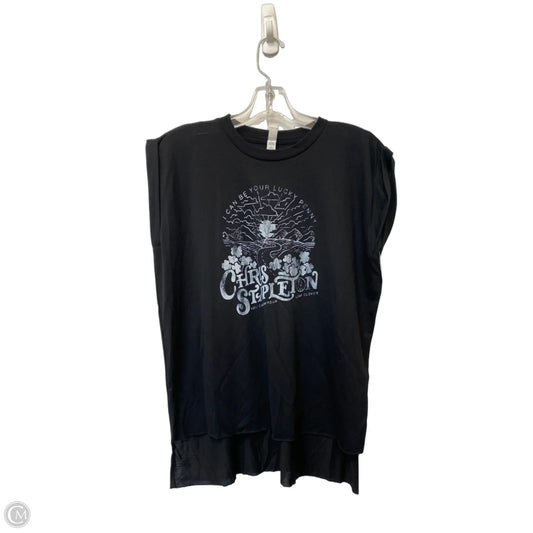 Top Short Sleeve By Bella + Canvas In Black, Size: M