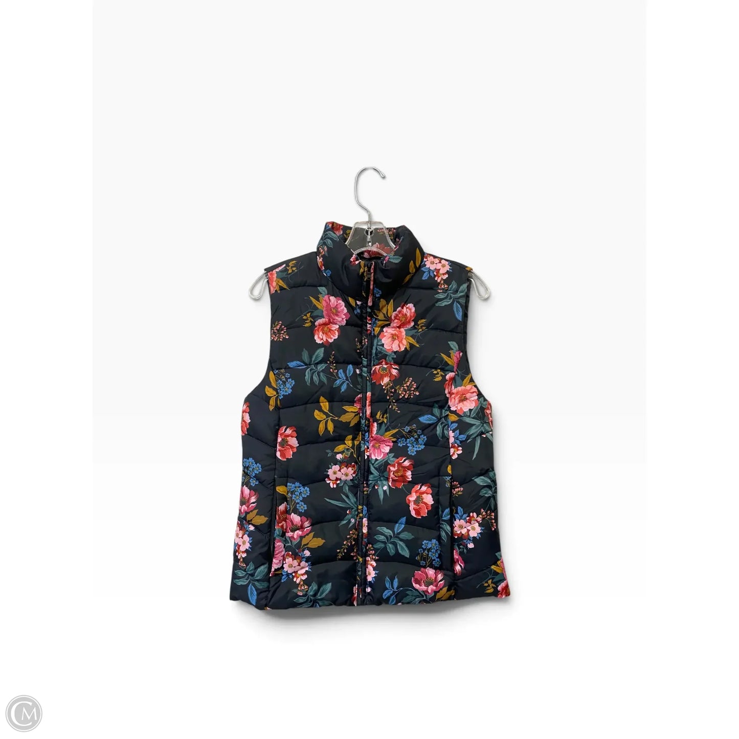 Vest Puffer & Quilted By Loft In Floral Print, Size: S
