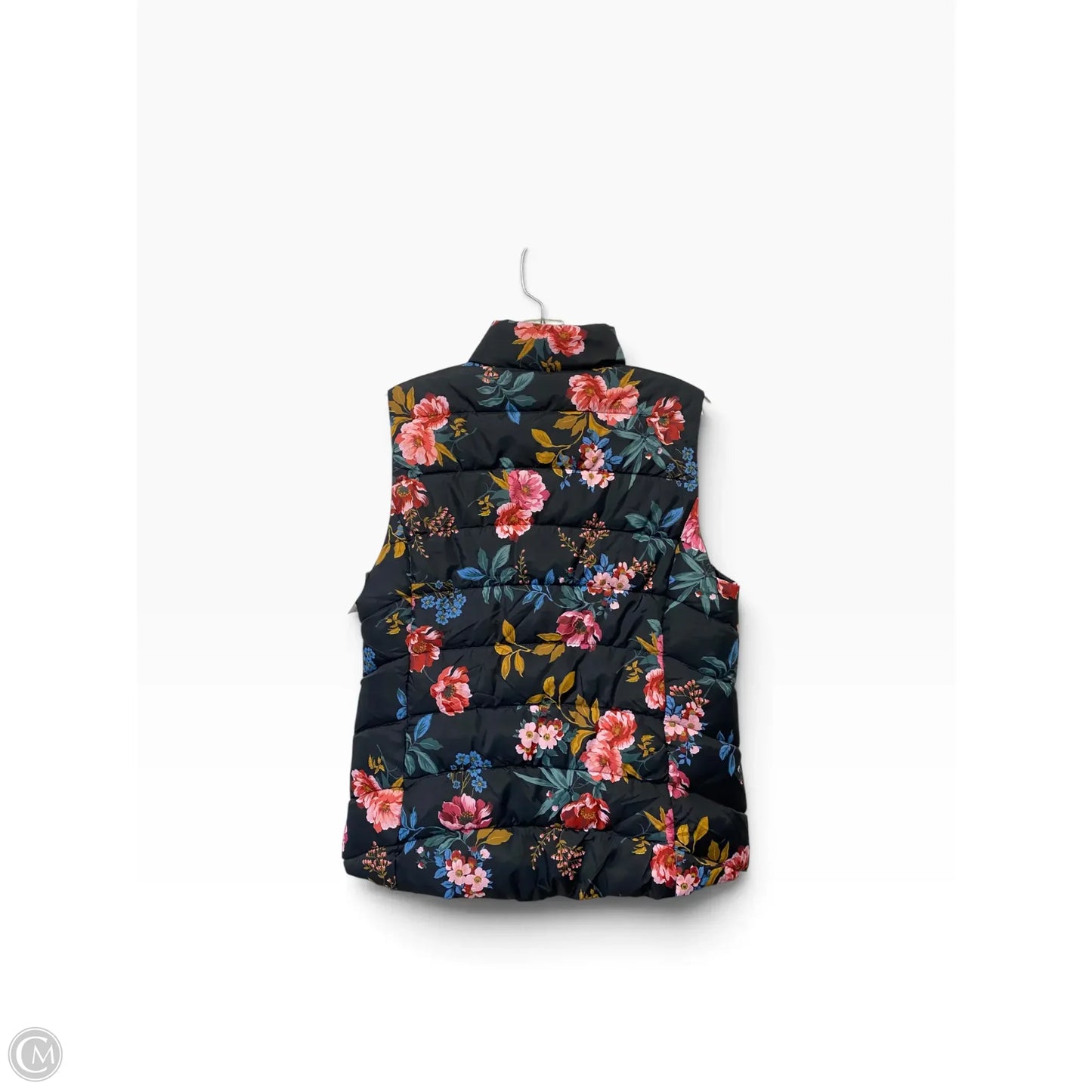 Vest Puffer & Quilted By Loft In Floral Print, Size: S