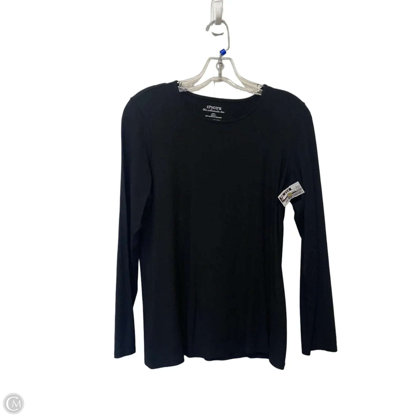Top Long Sleeve Basic By Chicos In Black, Size: M
