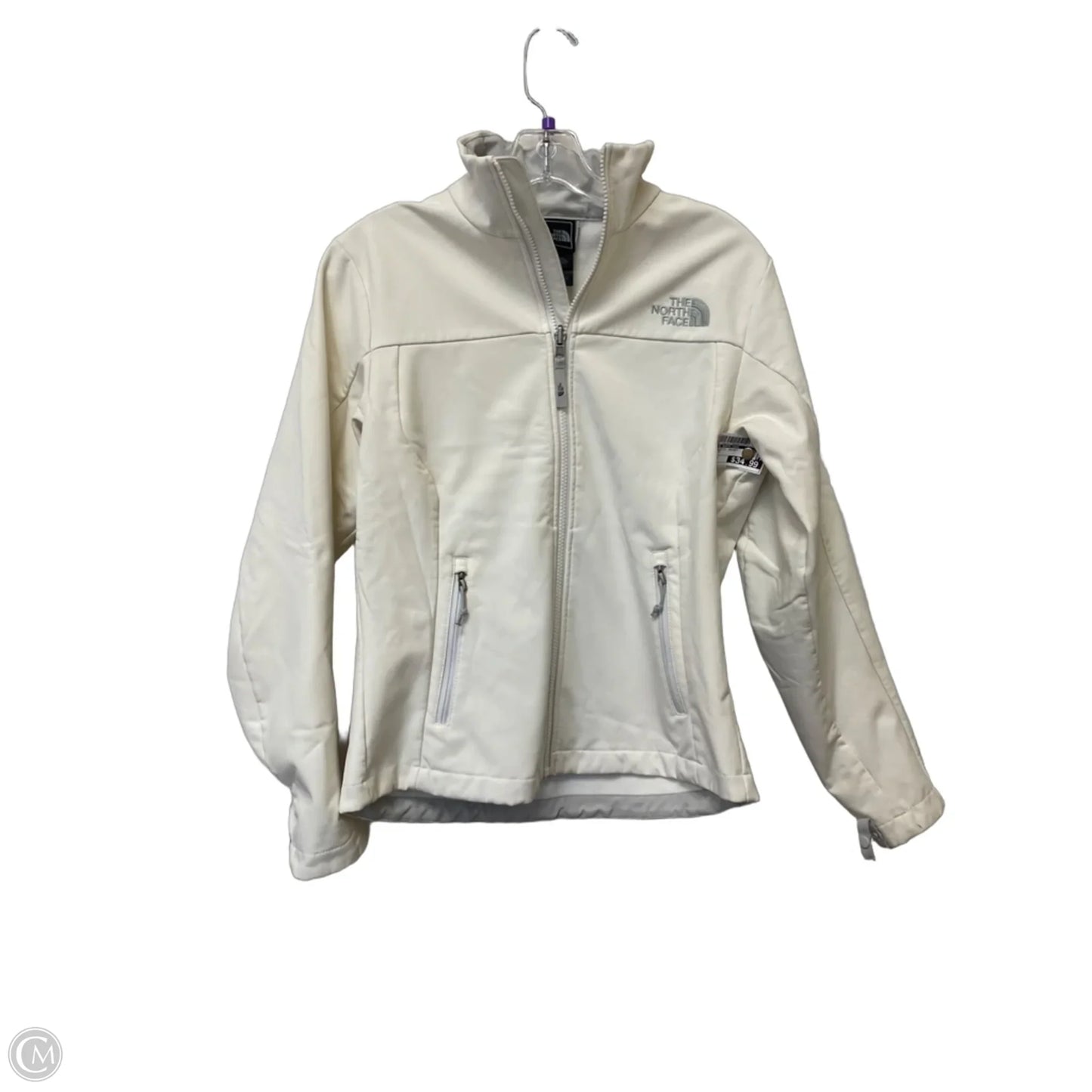Athletic Jacket By The North Face In White, Size: S