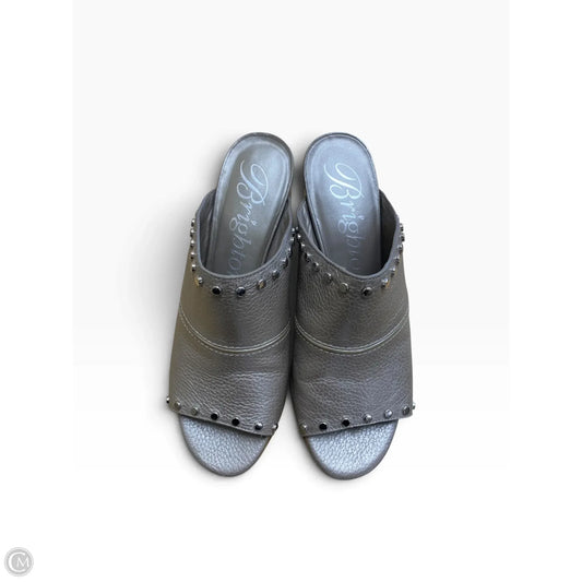Shoes Heels Block By Brighton In Silver, Size: 7.5