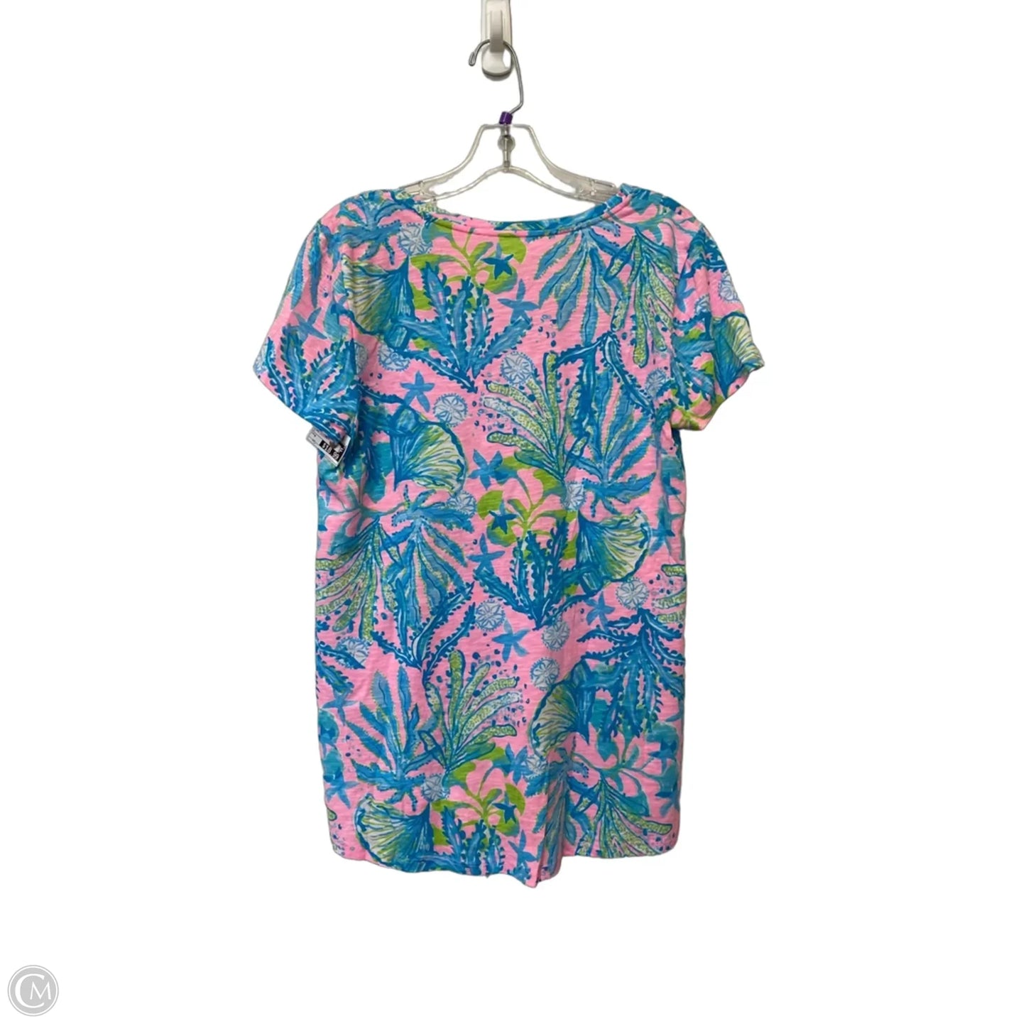 Top Short Sleeve Designer By Lilly Pulitzer In Floral Print, Size: M