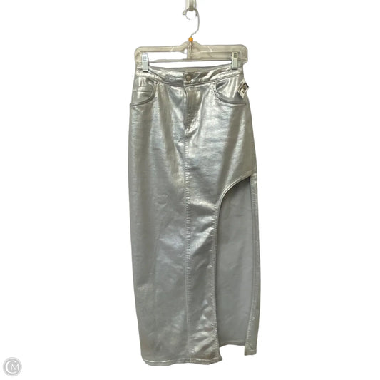 Skirt Maxi By Pilcro In Silver, Size: 2