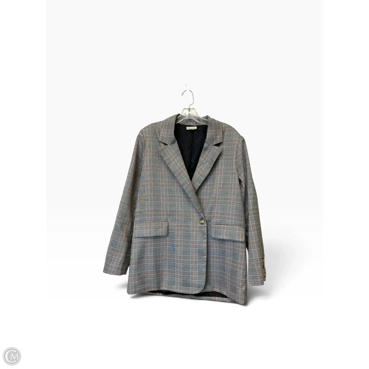 Blazer By Clothes Mentor In Black & Brown, Size: M