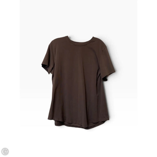 Top Short Sleeve By Lululemon In Brown, Size: 14