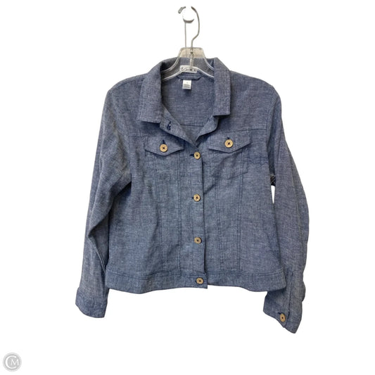 Jacket Shirt By Dash In Blue, Size: S