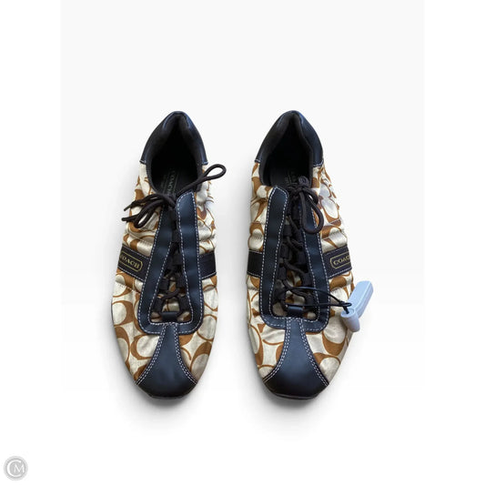 Shoes Designer By Coach In Gold, Size: 9