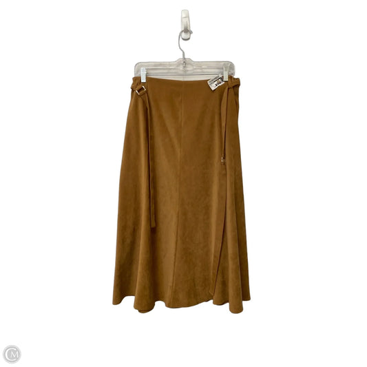 Skirt Maxi By Dressbarn In Brown, Size: 14
