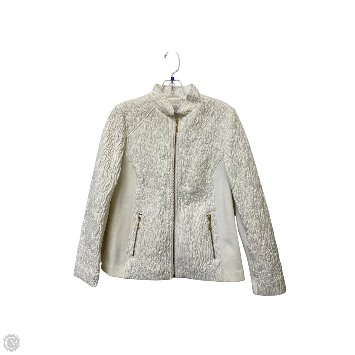Jacket Puffer & Quilted By Chicos In Cream, Size: 0