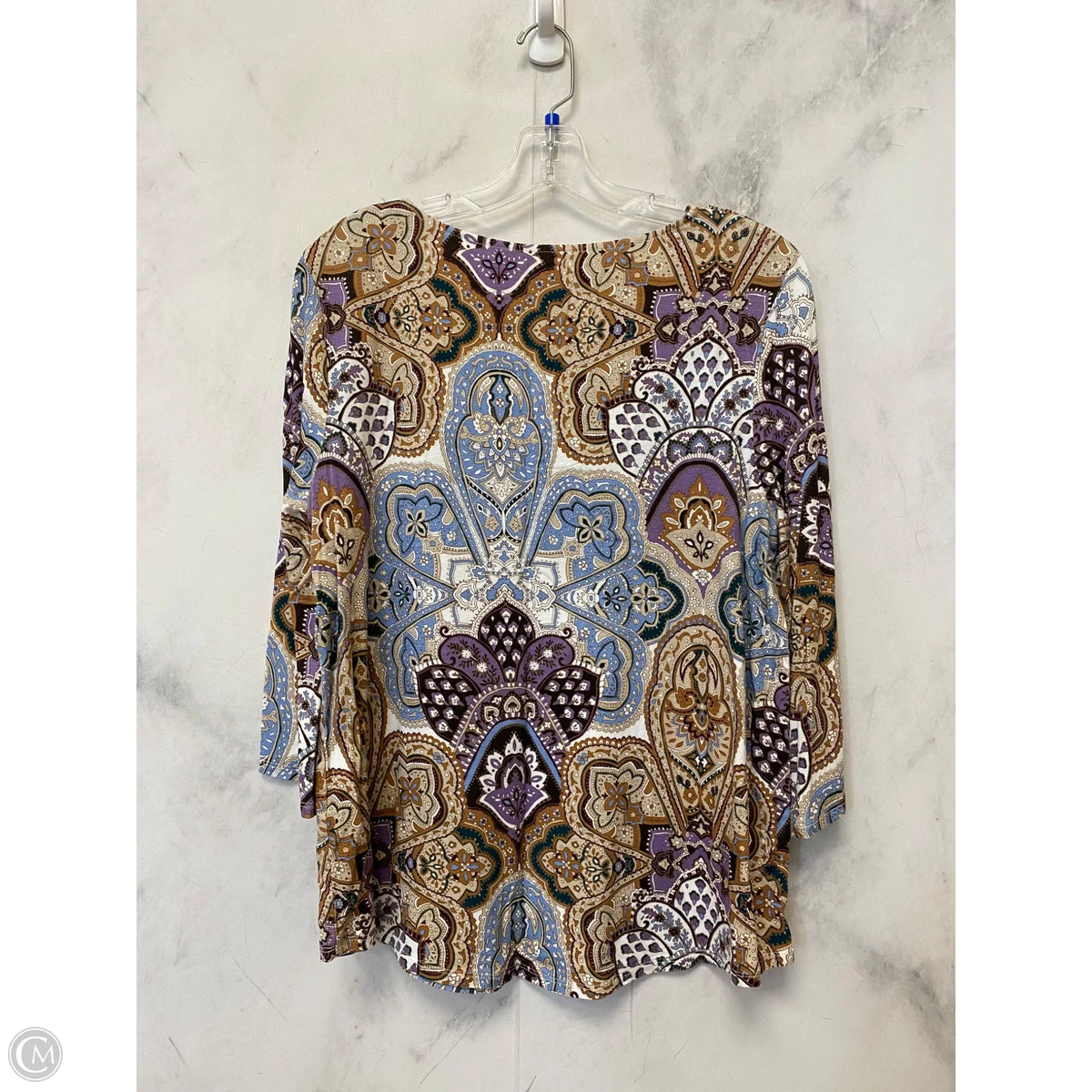 Top Long Sleeve By Chicos In Multi-colored