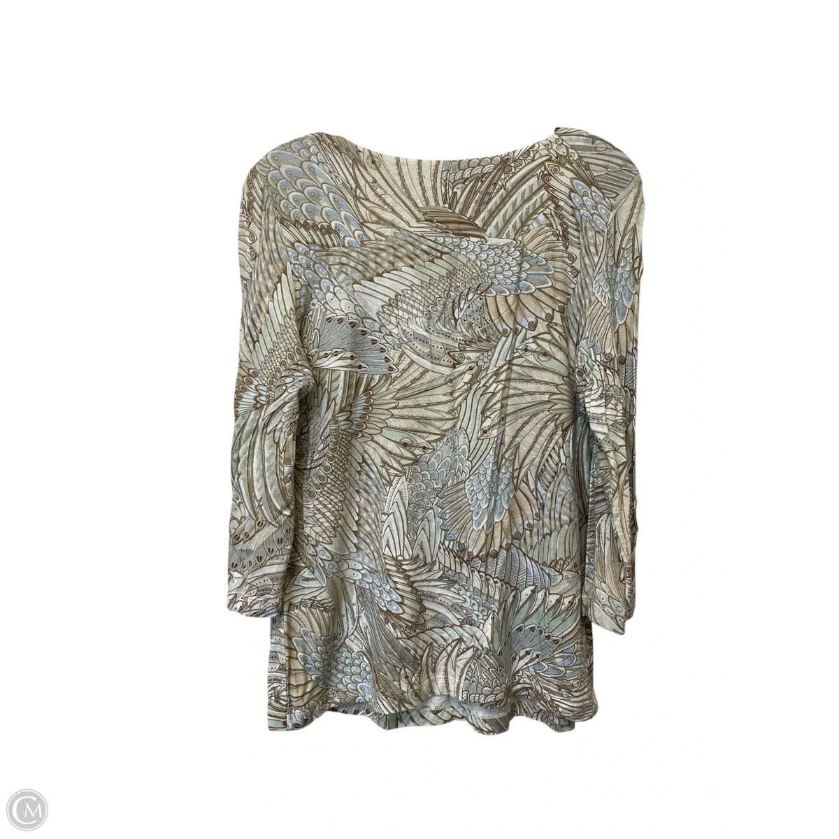 Top Long Sleeve By Chicos In Multi-colored