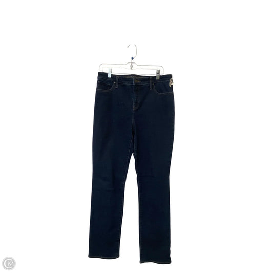Jeans Straight By Chicos In Blue Denim, Size: 10