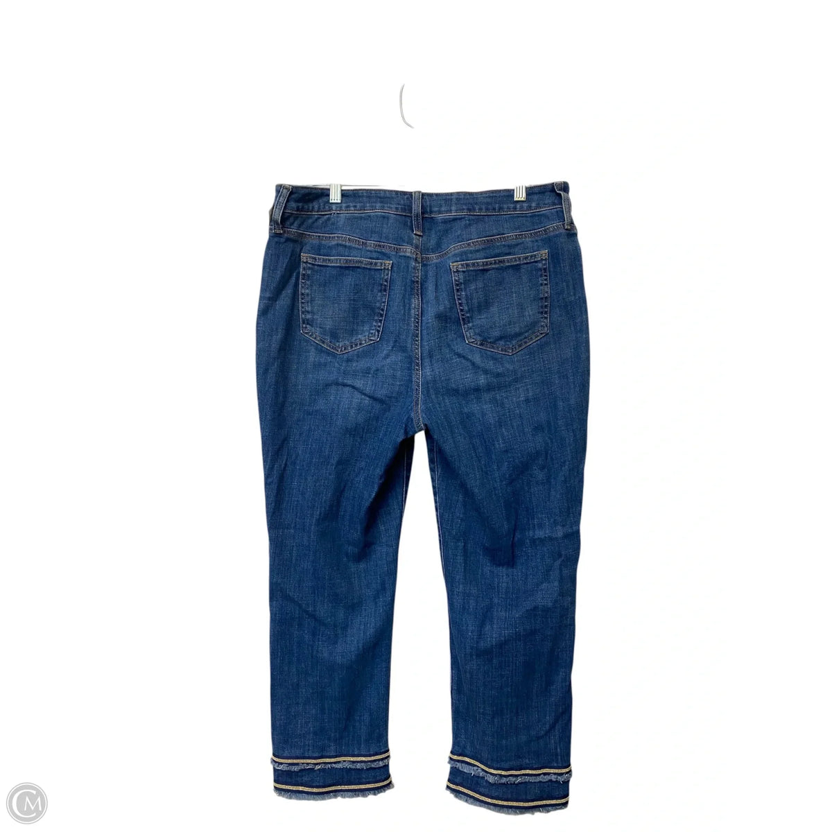 Jeans Cropped By Chicos In Blue Denim, Size: 10