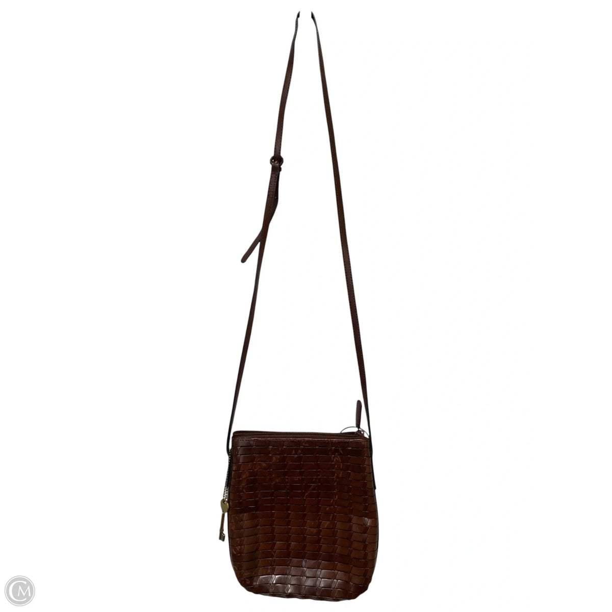Crossbody Leather By Fossil, Size: Medium