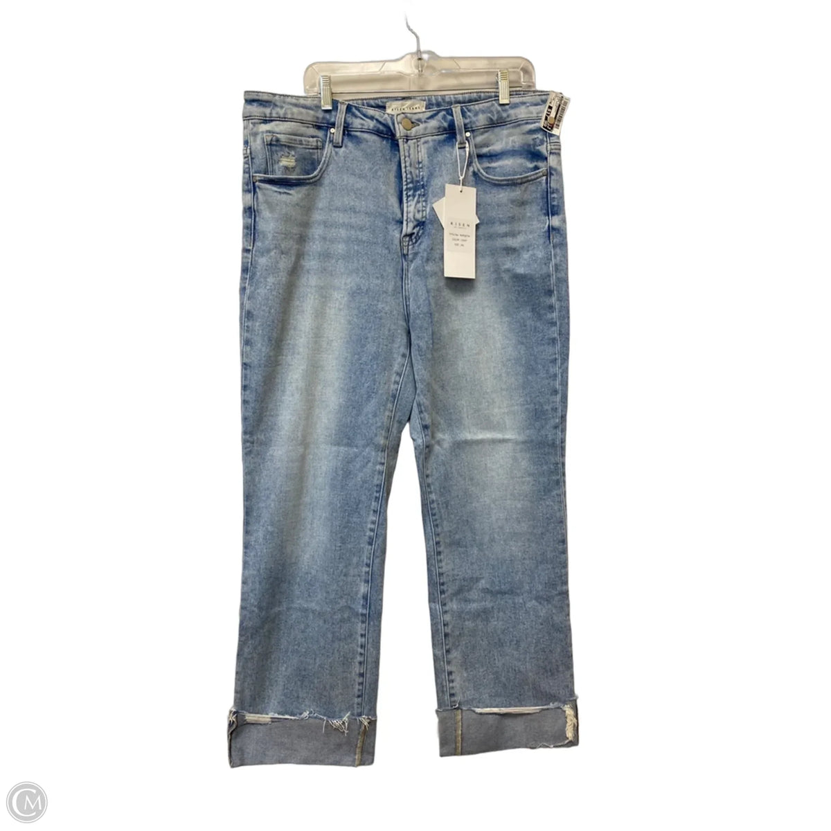 Jeans Straight By Risen In Blue Denim, Size: 2x
