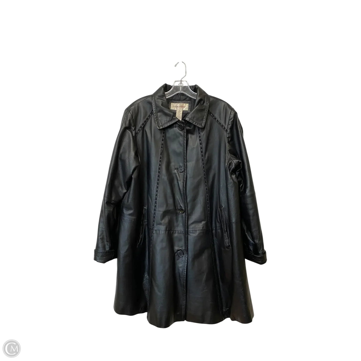 Jacket Leather By Cmc In Black, Size: 14