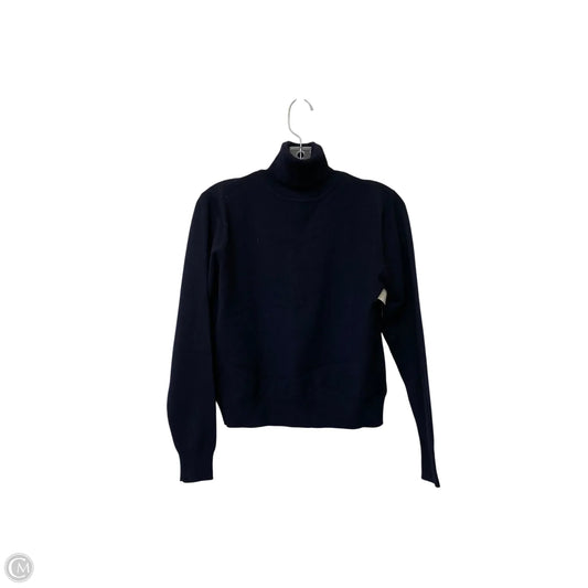 Top Long Sleeve Designer By Lafayette 148 In Navy, Size: M