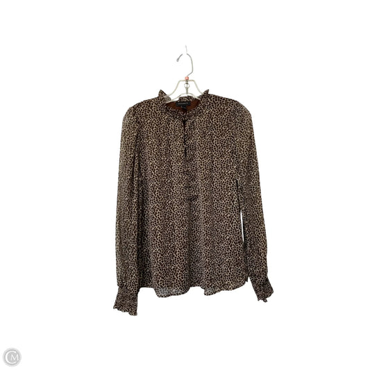 Top Long Sleeve By Tamara H In Animal Print, Size: S