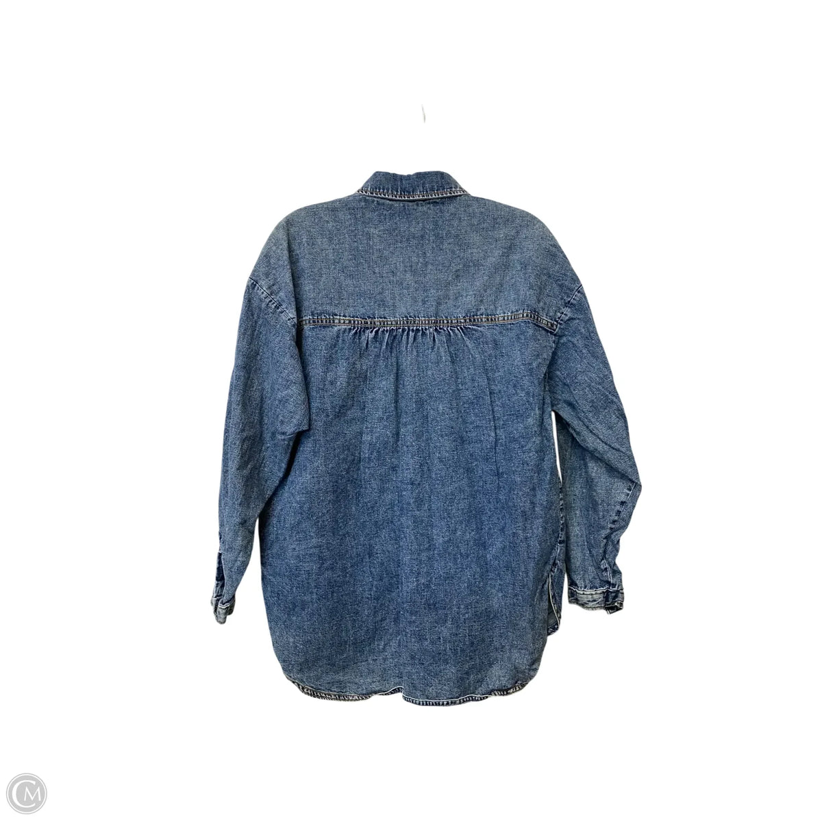 Jacket Shirt By Pilcro In Blue Denim, Size: S
