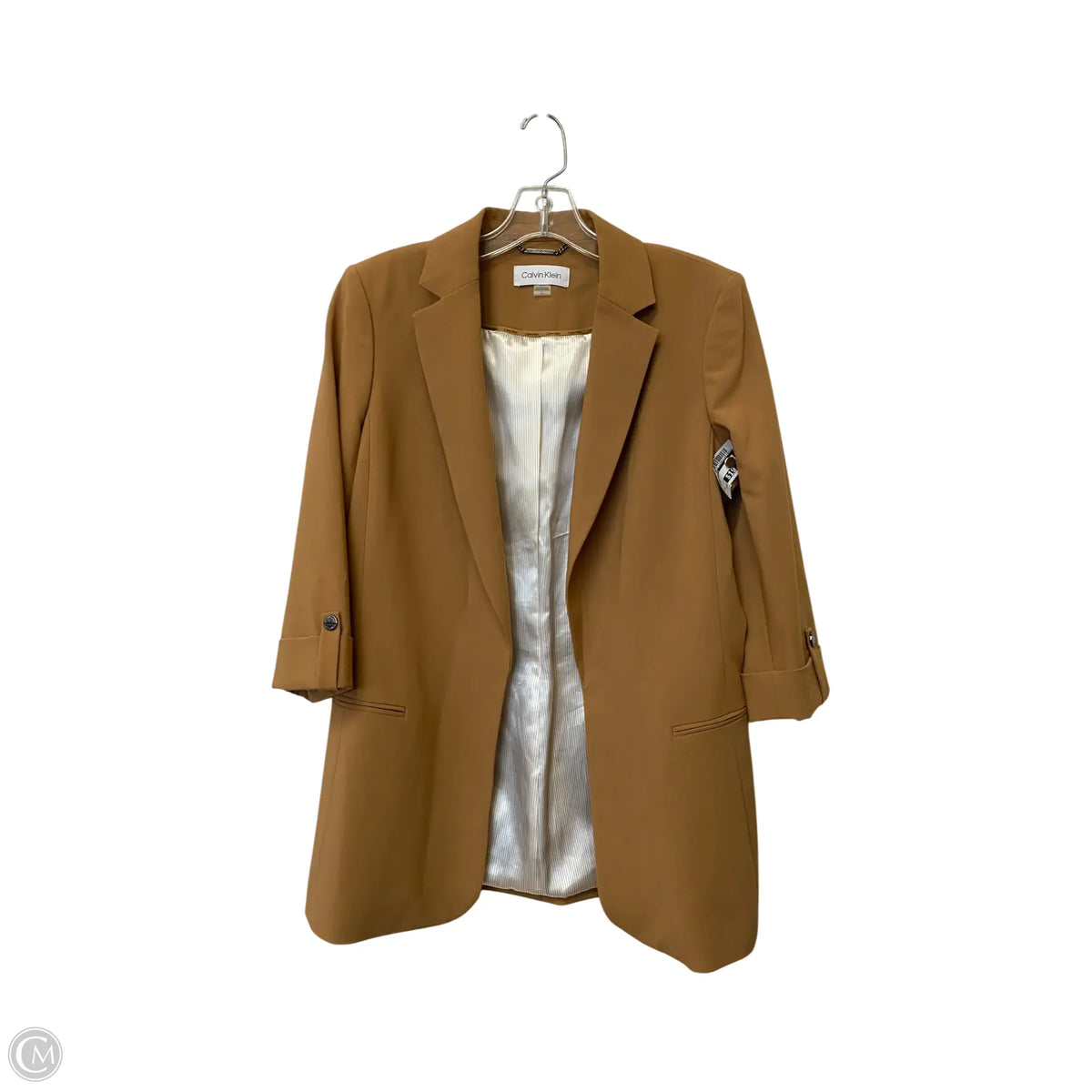 Blazer By Calvin Klein In Tan, Size: 8