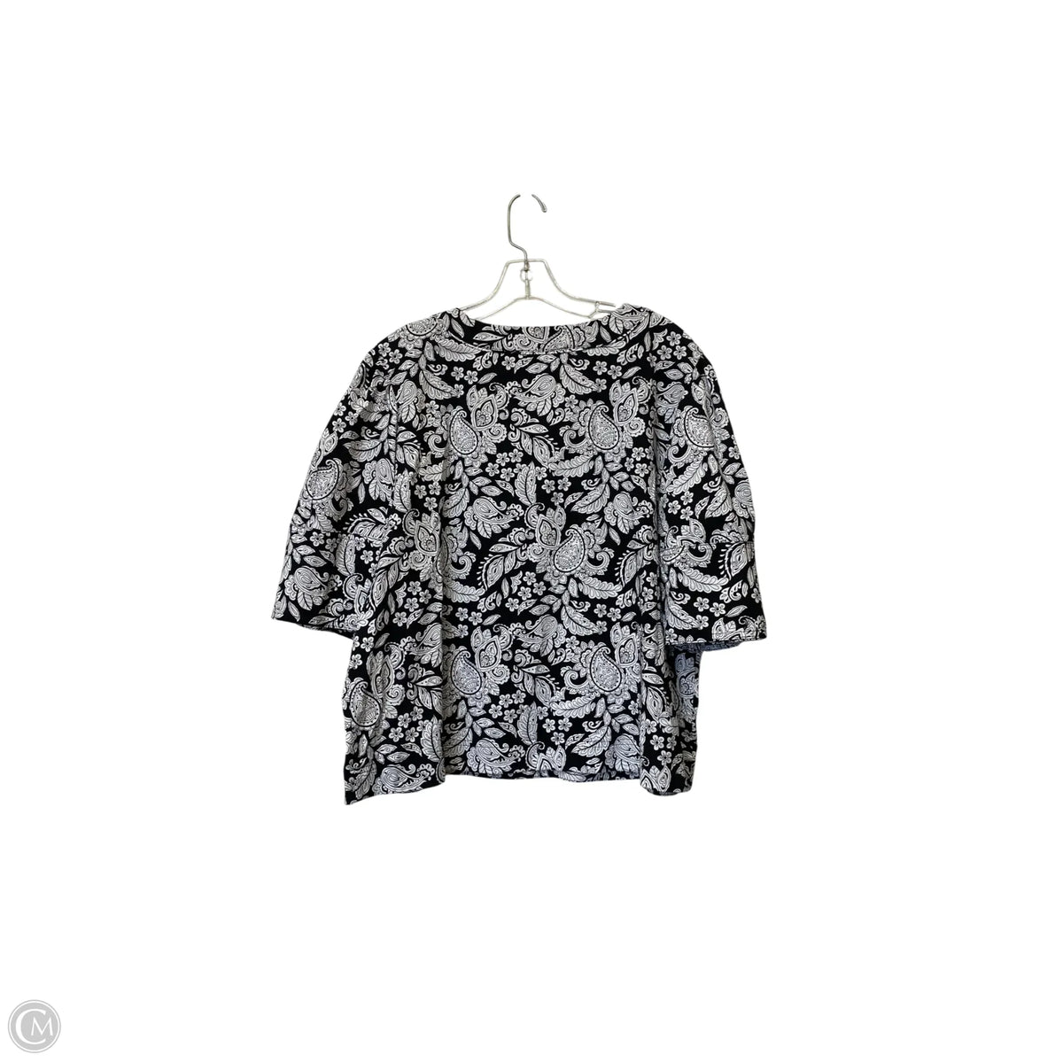 Top Short Sleeve By Loft In Black, Size: Xl