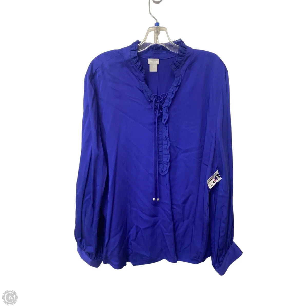 Top Long Sleeve By Chicos In Blue, Size: 4