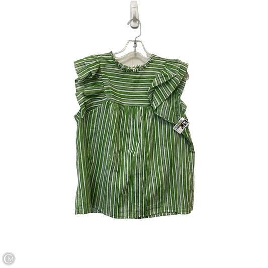 Top Sleeveless By Loft In Green, Size: M